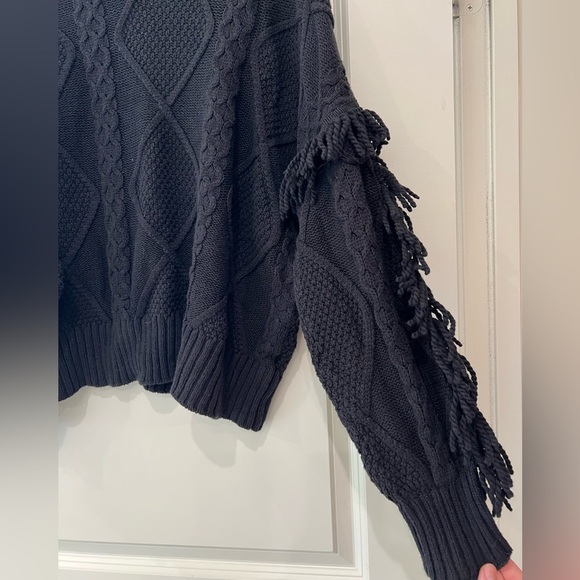 XL TIME AND TRU GORGEOUS BOHO BLACK KNIT LONT SLEEVE PULLOVER - Picture 3 of 8